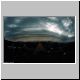 Rolwolk nadert Bennekom vanuit het zuidwesten, opname met fish-eye lens (16 mm)